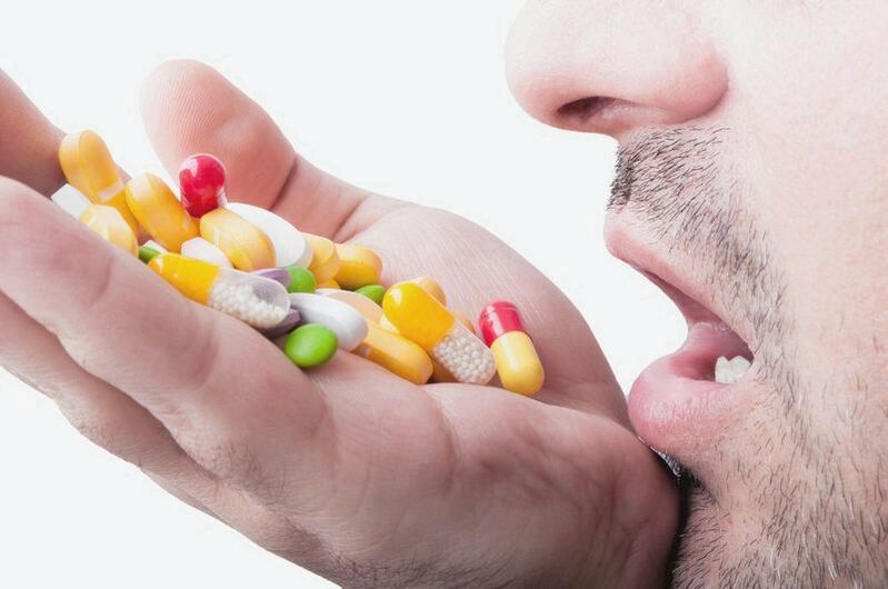 Assunzione di compresse per la prostatite